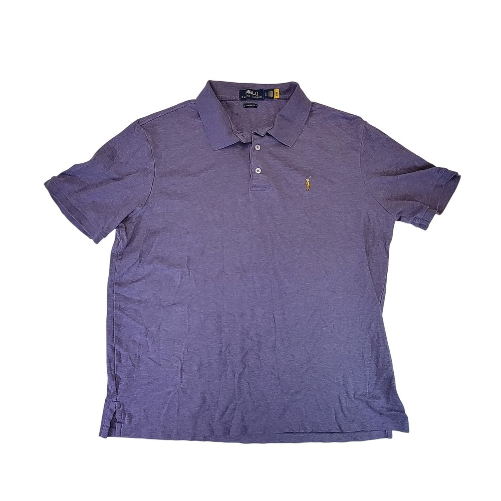 Ralph Lauren Polo Mens Classic Fit Purple‎ Short Sleeve Polo Shirt L